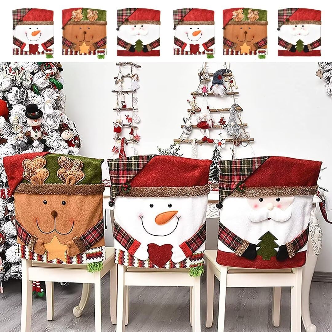 Plush Christmas Character Chair Cover Handle