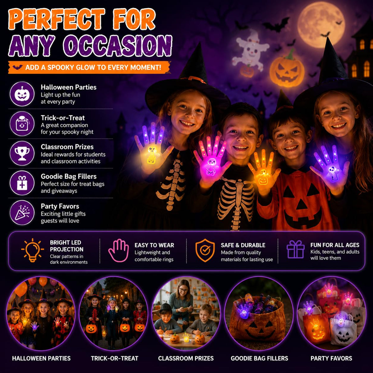 Halloween Finger Projector Lights