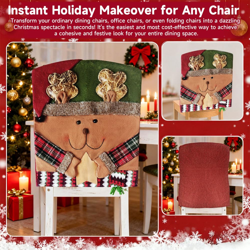 Plush Christmas Character Chair Cover Handle