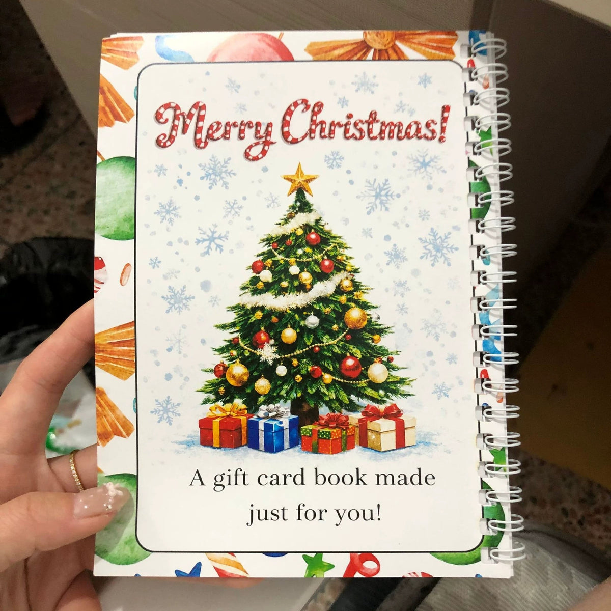 Title Christmas Gift Card Book with 12 Prompted Pages