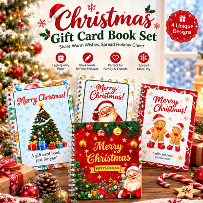 Title Christmas Gift Card Book with 12 Prompted Pages