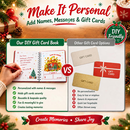 Title Christmas Gift Card Book with 12 Prompted Pages