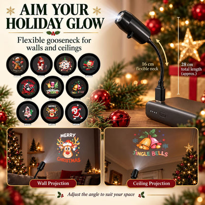 USB Christmas Scene Projector – 6 or 10 Discs