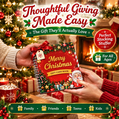 Title Christmas Gift Card Book with 12 Prompted Pages