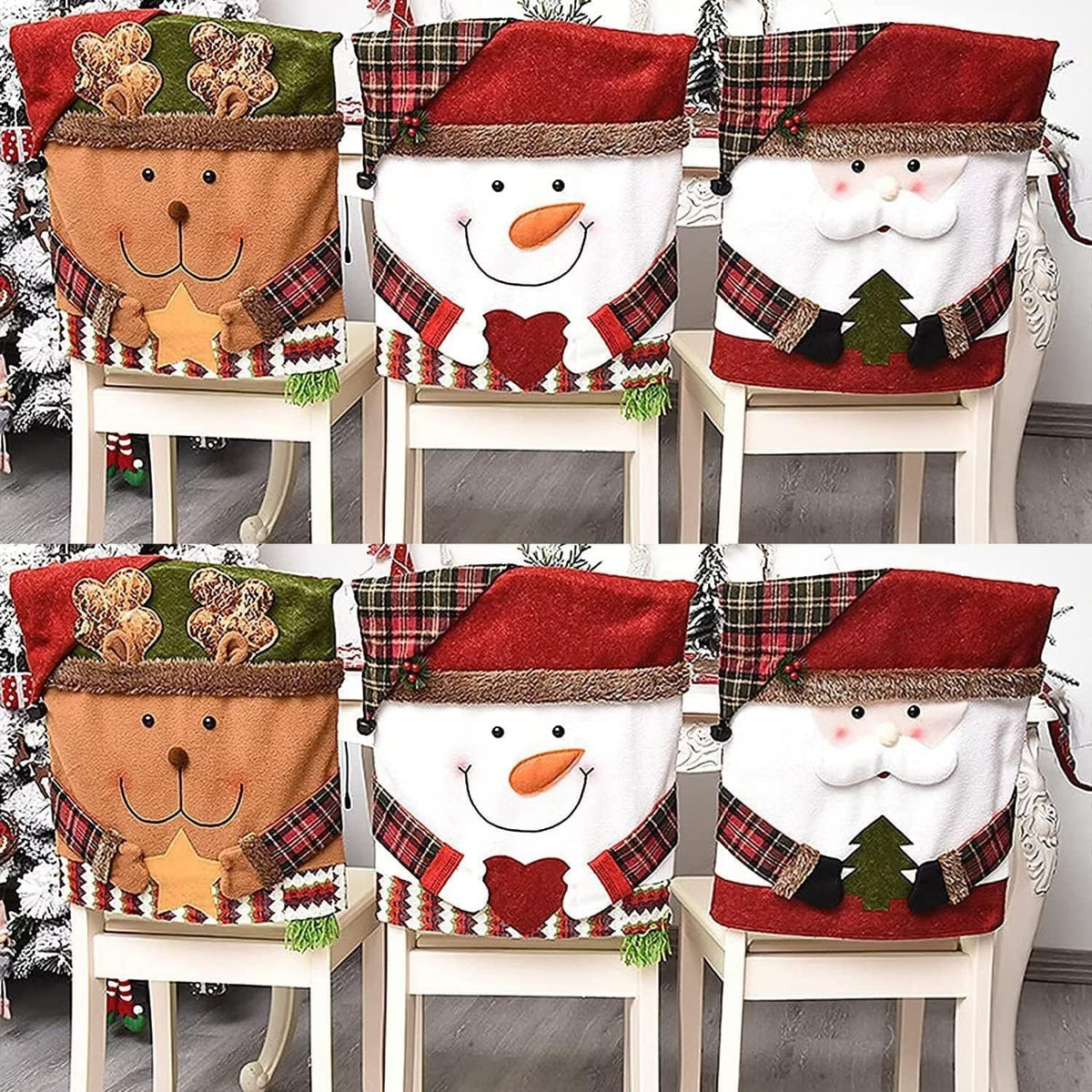 Plush Christmas Character Chair Cover Handle