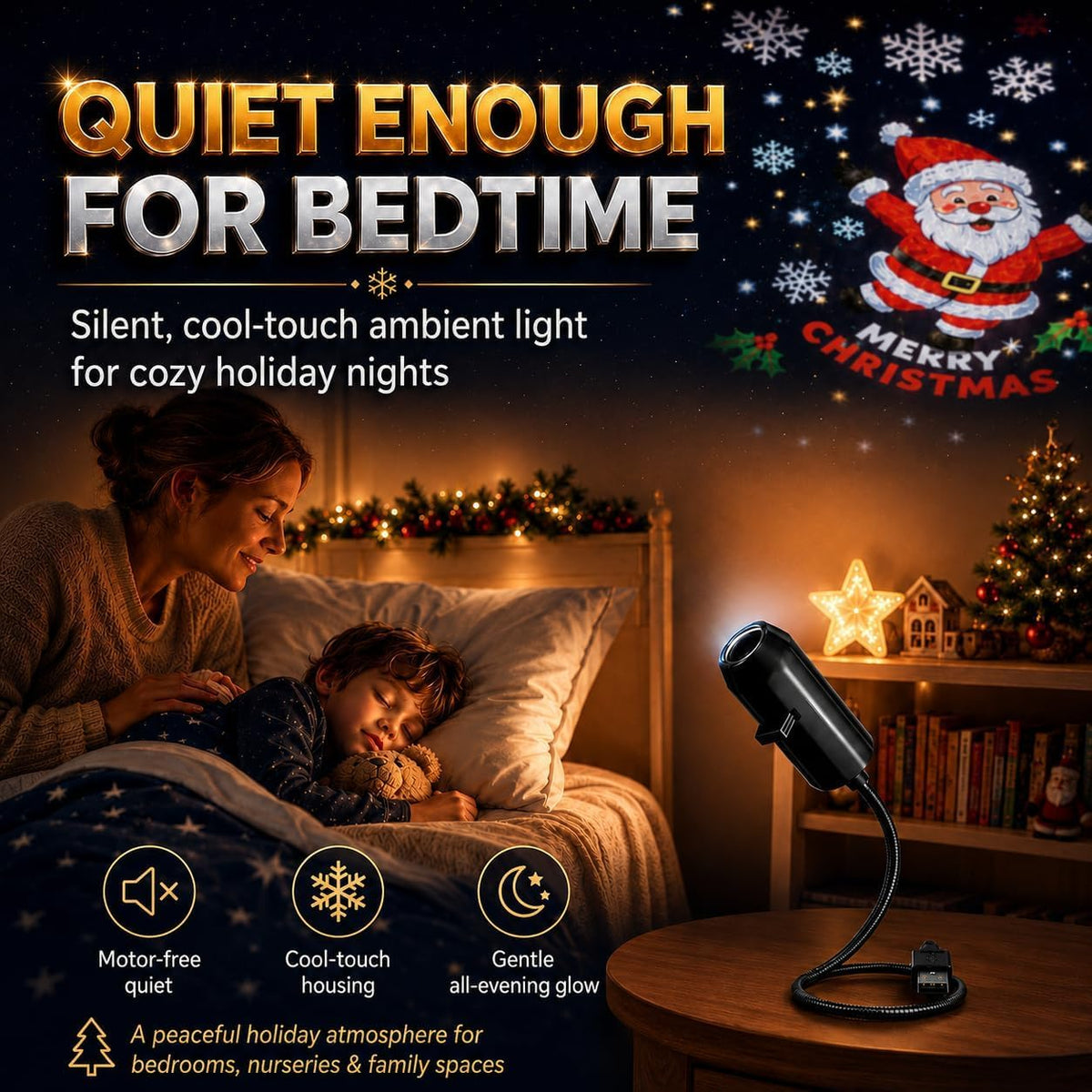 USB Christmas Scene Projector – 6 or 10 Discs