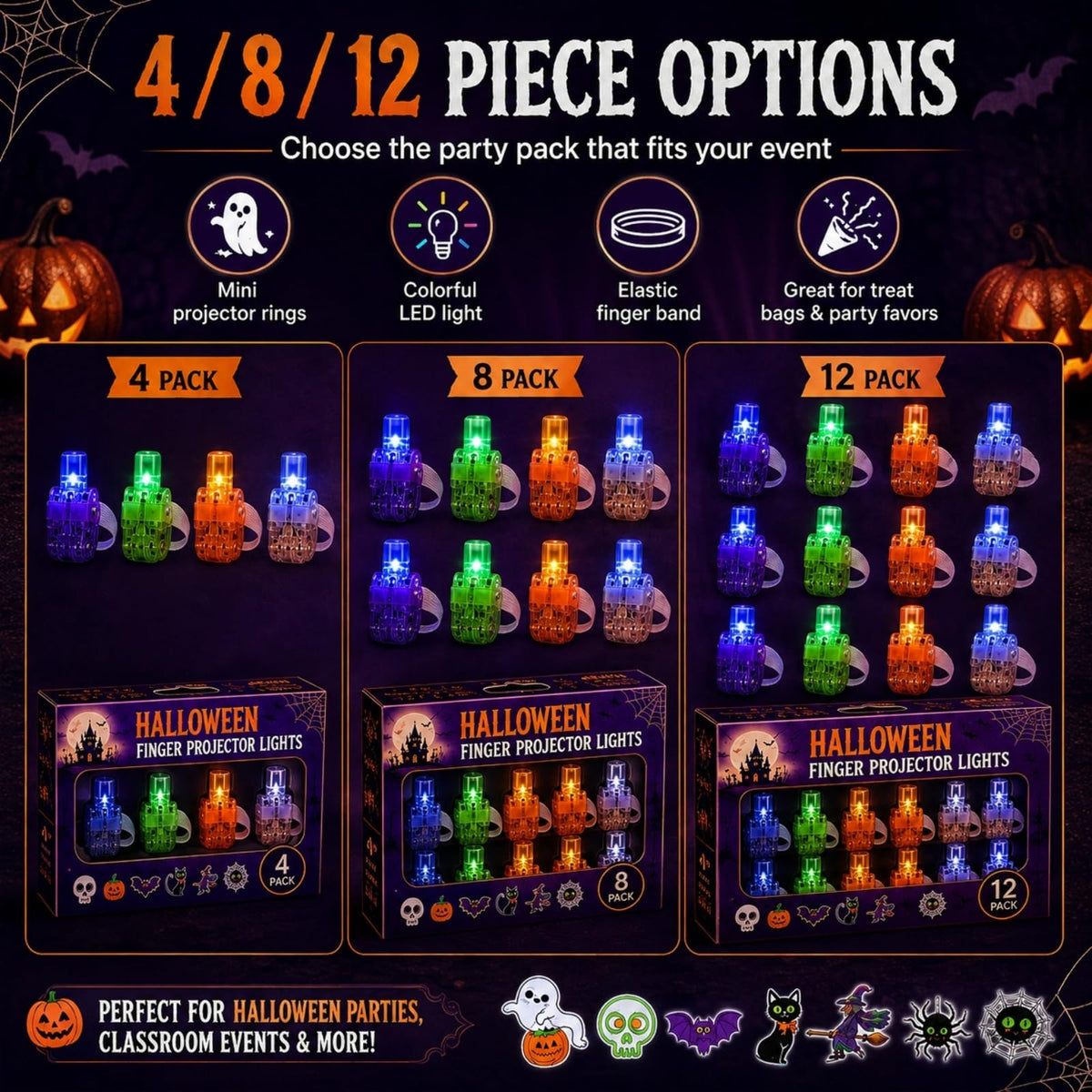 Halloween Finger Projector Lights