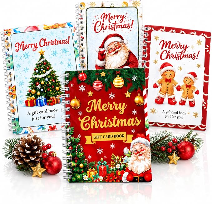 Title Christmas Gift Card Book with 12 Prompted Pages