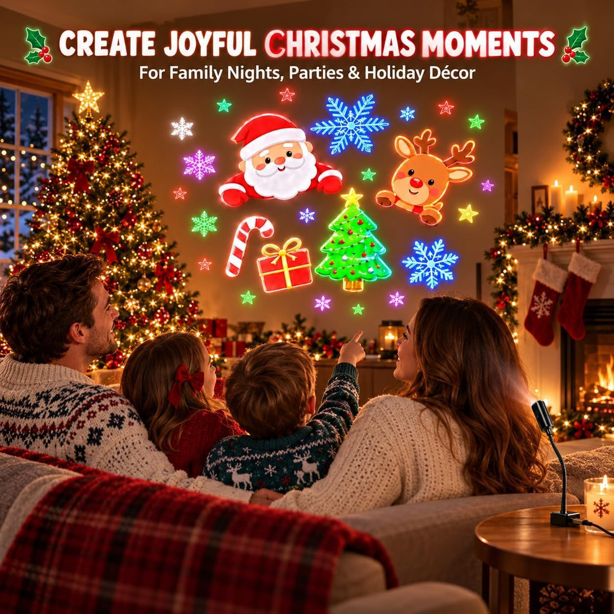 USB Christmas Scene Projector – 6 or 10 Discs