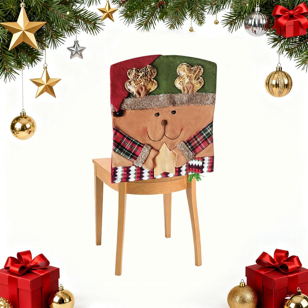 Plush Christmas Character Chair Cover Handle