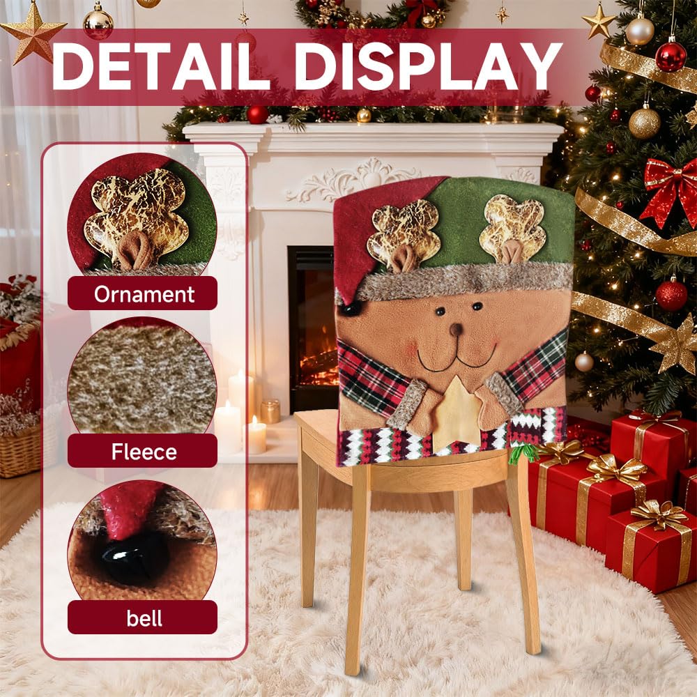 Plush Christmas Character Chair Cover Handle