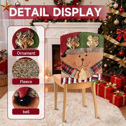 Plush Christmas Character Chair Cover Handle