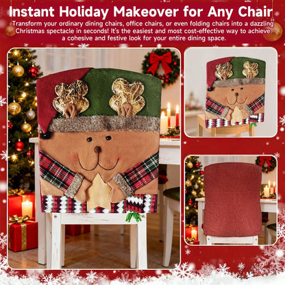 Plush Christmas Character Chair Cover Handle