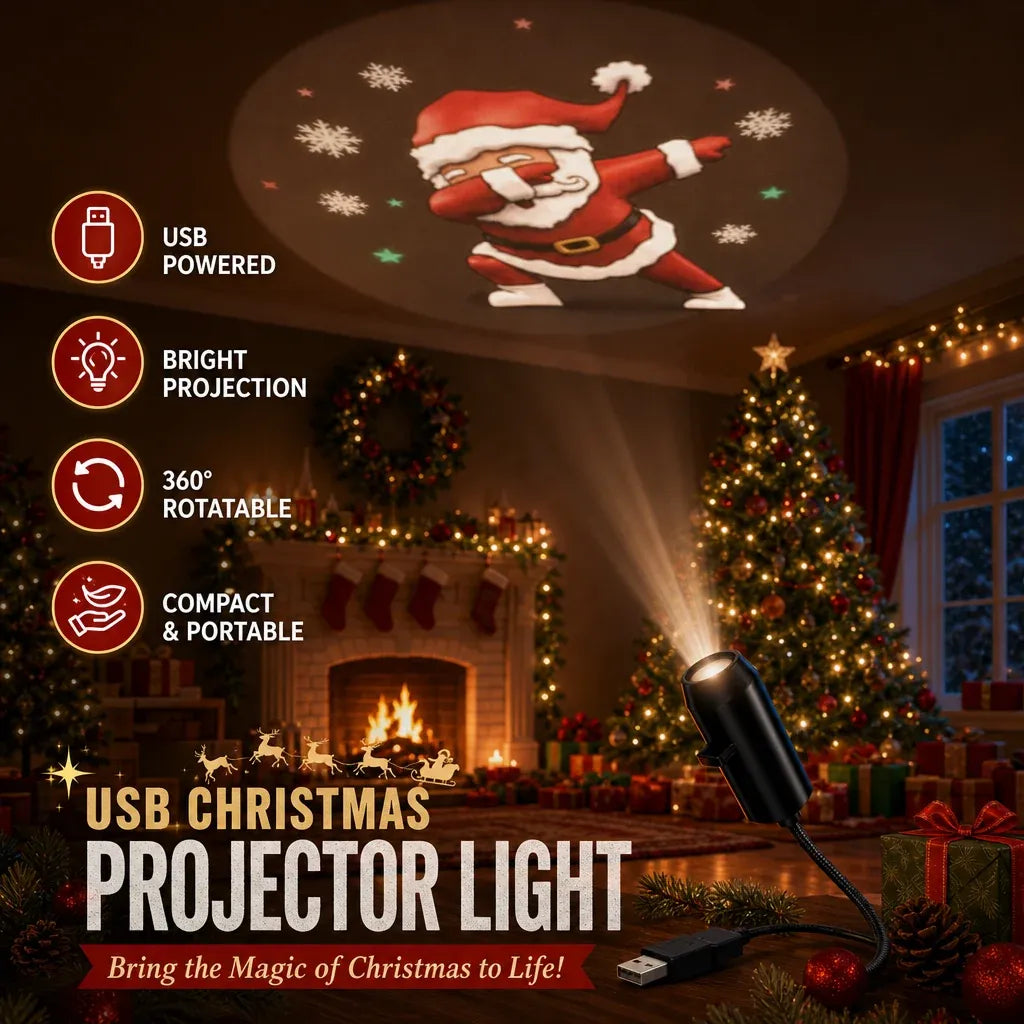 USB Christmas Scene Projector – 6 or 10 Discs