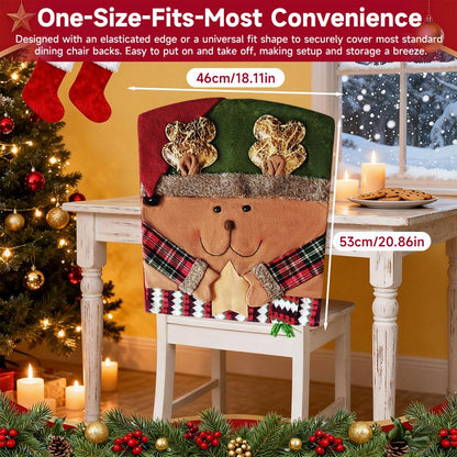 Plush Christmas Character Chair Cover Handle