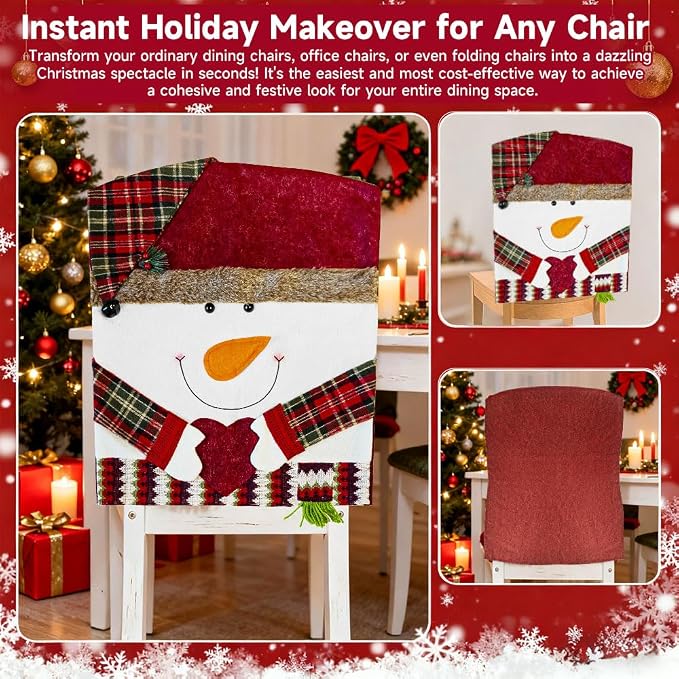 Plush Christmas Character Chair Cover Handle