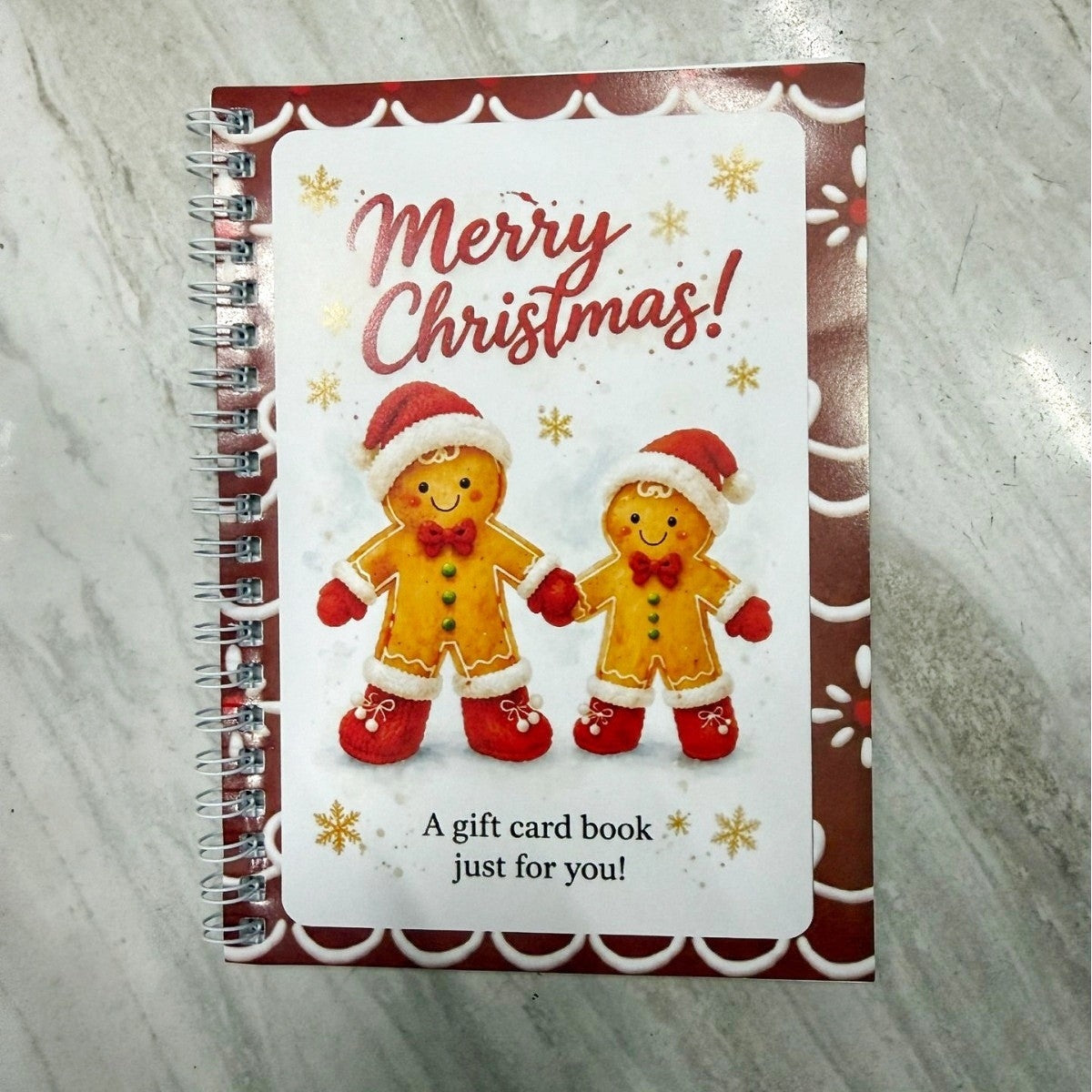 Title Christmas Gift Card Book with 12 Prompted Pages