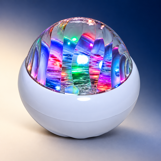 White rechargeable disco ball light
